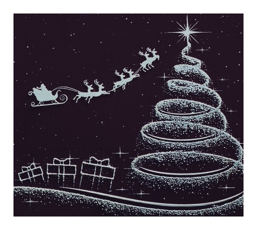 [08058042] 088023 PCB EINDKAPPEN CN MET RELIEF KERSTNACHT 8,5X7,5CM 72ST ***S/CDE***