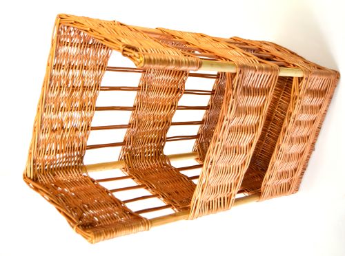 [50626090] PANIER OSIER A BAGUETTE RECTANGULAIRE 25X35XH70CM