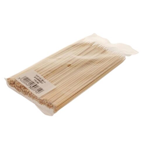 [53521031] BROCHETTES BAMBOU BATONS 18CM / 3MM-PAQUET 100P