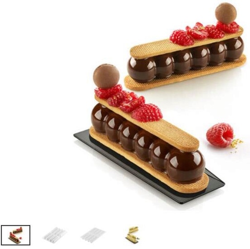 [70410355] SILIKOMART TRUFFLE ECLAIR 75 MOLD -- 130X31XHT28M