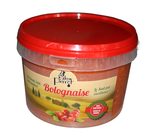 [05100075] TRAITEUR PIERROT MET BOLOGNESESAUS 33% VLEES 3,2KG = EMMER ***S/CDE****