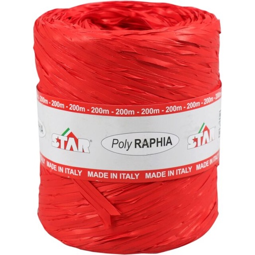 [70407800] POLY RAPHIA 15MM X 200M ROUGE R00