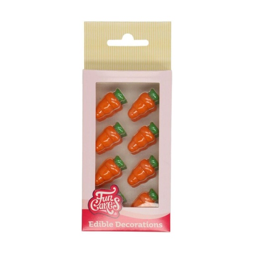 [08053658] FUNCAKES CARROT 25MM IN CHOCOLATE 24 PIECES