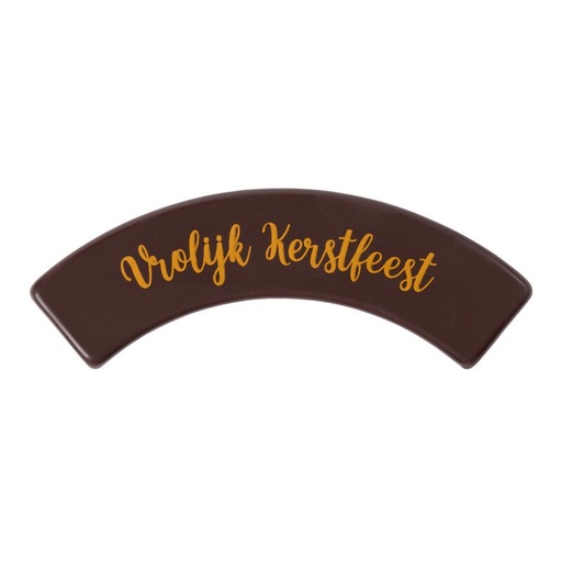 [08054966] 2015559 PLAQUE COURBÉE VROLIJK KERSTFEEST 9,6X3,5CM 60PCS ***S/CDE***