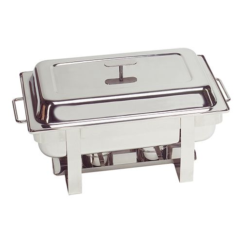 [54904710] MAX PRO "MILLENIUM" CHAFING DISH GN 1/1-INOX 18/02 BURNERS 60X35XH37CM - 9L