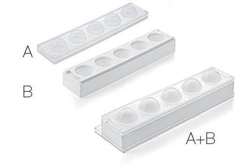 [70408692] SET VAN 5 SILICONEN EIEREN 3D 50 X 73 MM VOLUME 100ML = SET