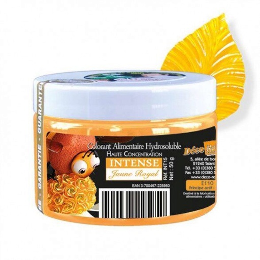 [07053026] COLORANT HYDROSOLUBLE INTENSE JAUNE ROYAL E102-E110 - INT15 50GR
