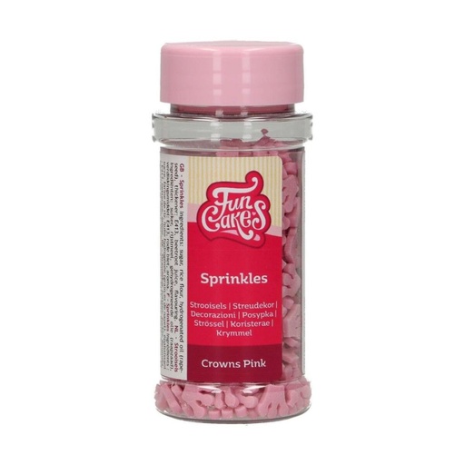 [08053223] FUNCAKES MIX DECORATION EN SUCRE COURONNES ROSE45GR