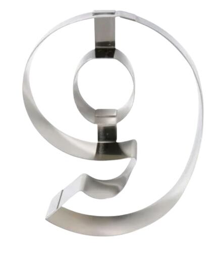 [51642140] MOULE CHIFFRE N° 9 INOX 30CM HT4CM