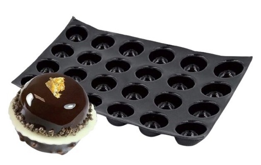 [51661074] FP-03416 FLEXIPAN® ORIGINE POMPONNETTES 30X20CM 24EMP 29,9X19,9CM Ø3,6CM H1,7CM