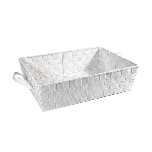 [60700786] XLG RECTANGULAR BASKET LIGHT GREY ROPE 45X33XH12CM