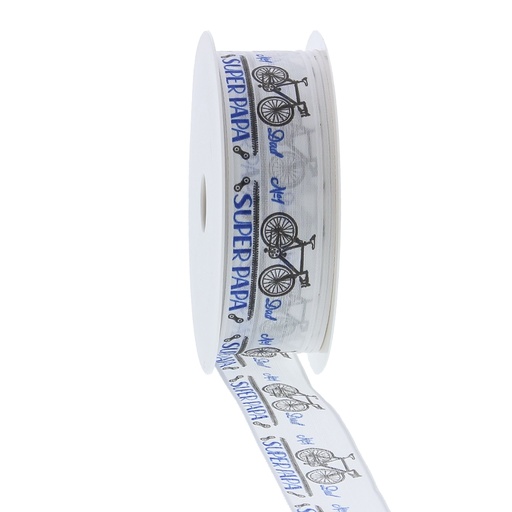 [61250527] BIKE SUPER DAD WHITE BRASS TAPE 25MMX20M