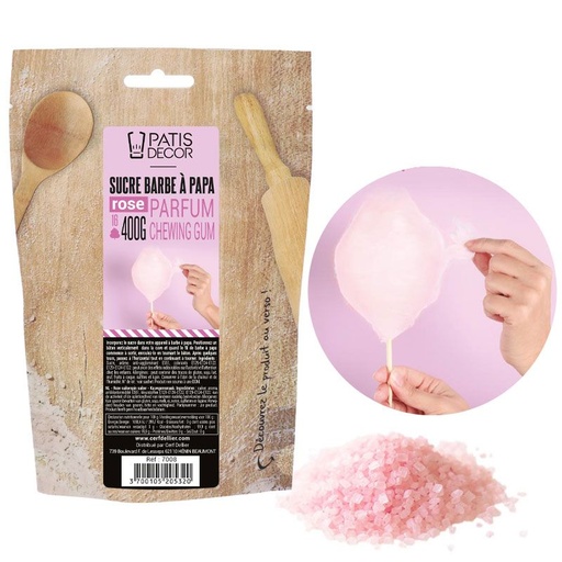 [08075451] PATISDECOR SUCRE BARBE A PAPA AROMATISE CHEWING GUM 400GR