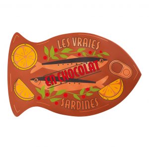 [08057713] 074020 PCB FEUILLES IMPRIMES LES VRAIES SARDINES POUR TABLETTE POISSONS 16,2X10,2CM 10PCES ***S/CD***