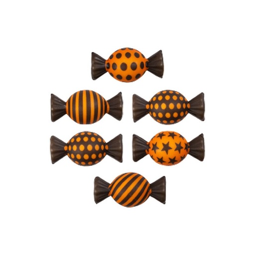 [08054381] 2091131 BONBON HALLOWEEN RELIEF CHOCOLAT 4X2CM 100 PIÈCES