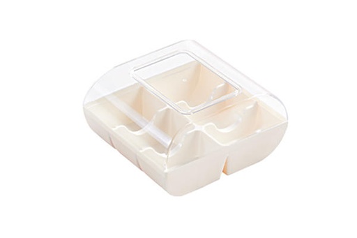 [70407662] MACADO WIT DOOS VOOR 6 MACARONS  PAK VAN 10 STUKKEN