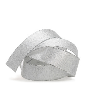 [62220189] SILVER SEQUIN RIBBON "FLARE" 25MM X 50M FOST+ INCLUDED