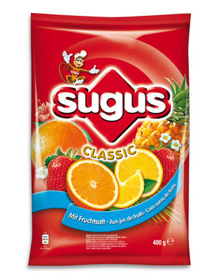 [14100122] BONBONS SUGUS FRUITS ASSORTIS CLASSIC 400GR