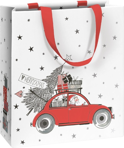 [44659931] SAC CADEAU KALINA CHRISTMAS AVEC ANSES 18*8*21 ROUGE OU GRIS CLAIR