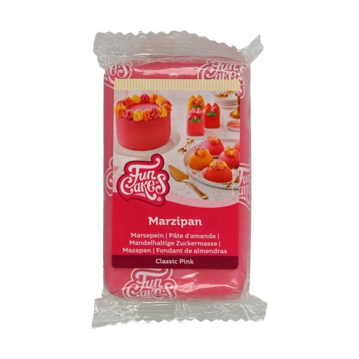[70407438] FUNCAKES MASSEPAIN PATE D'AMANDE 20%  ROSE 250GR