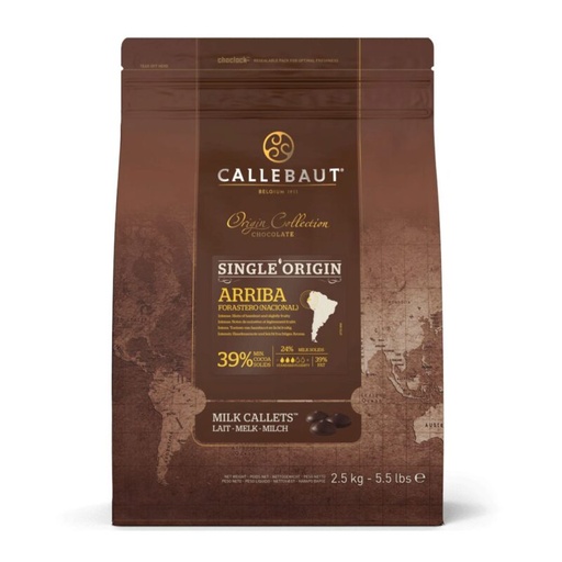 [03070226] CALLEBAUT CHM-Q415AR-E4-U70 ARRIBA MELK 39%  KARTON VAN 4 ZAKKEN X 2,5KG=KG
