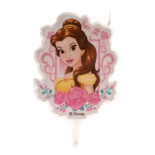 [08041660] BOUGIE PRINCESSE LA BELLE ET LA BETE 2D 7.5CM