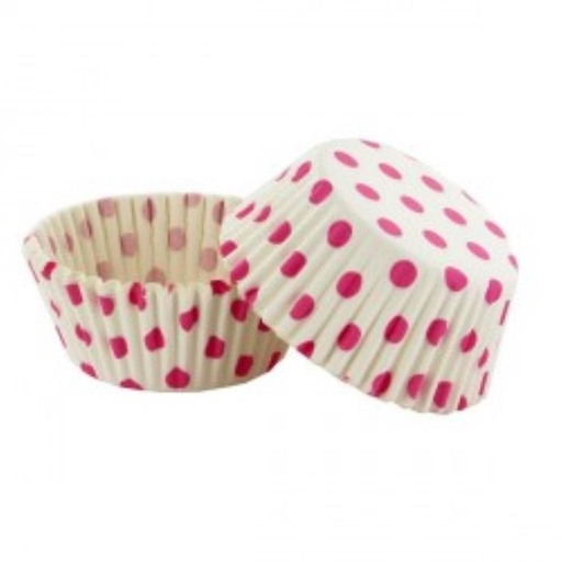 [70407412] CAISSETTE CUPCAKE BLANCHE POIDS ROSE 50 PCES