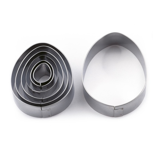 [52006019] DECOUPOIR INOX EN FORME D'OEUF 7 ASSORTIS