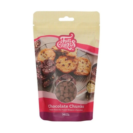 [08053382] FUNCAKES CHOCOLADE CHUNKS MELK 350G =ZAKJE