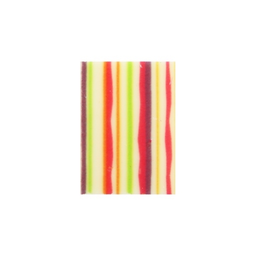 [08071266] 2032525 PLAQUETTE CHOCOLAT BLANC LIGNE DE COULEURS 3.5X2,5CM 315 PCES