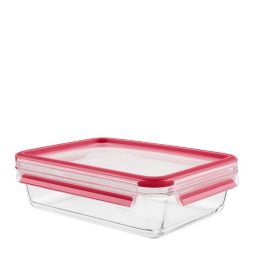 [57660921] EMSA BOITE VERRE HERMETIQUE 1.3L RECT/ROUGE