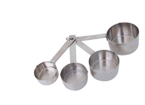 [52901147] SET VAN 4 INOX MATEN 1/4, 1/3, 1/2, 1 KOP=SET