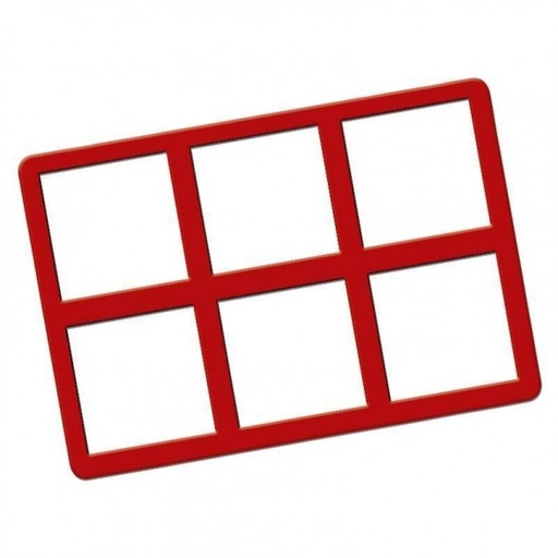 [70409086] SILICONEN STENCILS LOG KNOOP 290 X 195 X 2 MM 6 VIERKANTE AFDRUKKEN CHQ 038