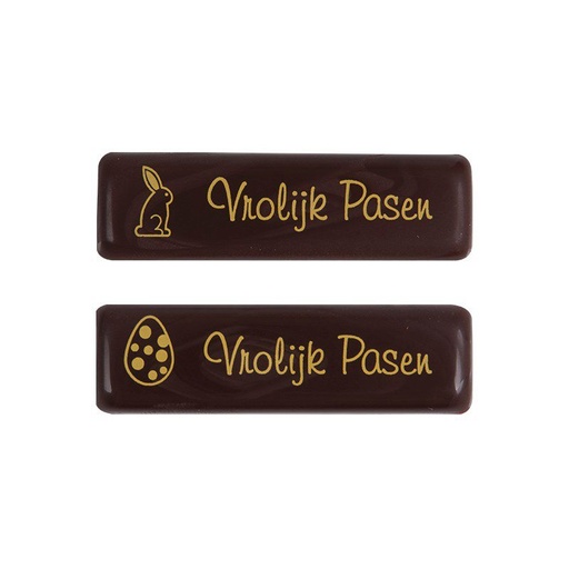 [08031990] 2069642 MINI PLAQUETTE VROLIJK PASEN 4,5X1,5CM  300PCES ***S/CDE***