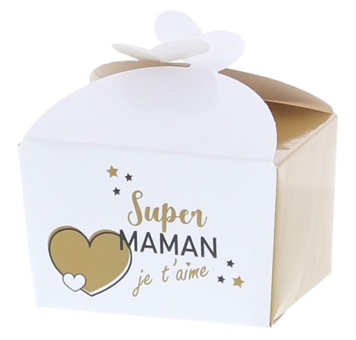 [60100476] BUTTERFLY BOX 125GR "GOLDEN HEART" SUPER MAMAN 60X76XHT48MM