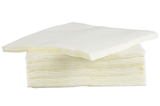 [44665040] C&T PROF SERVIETTE BLANC CREME 38X38CM 40PCES