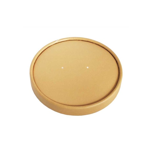 [00066942] COUVERCLE POUR POT EN CARTON KRAFT 750/1000ML PAQUET DE 25PCES 