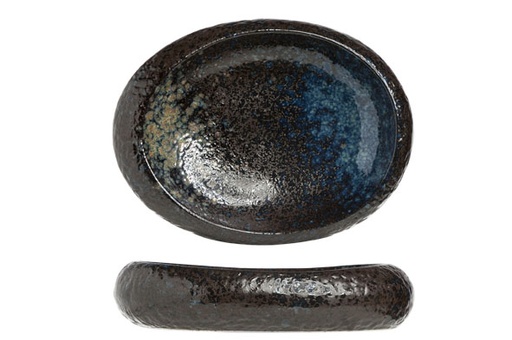 [00067577]  C&T BLACK YORU OVAL BOWL 24X21XH5.5CM 31CL - 9633359