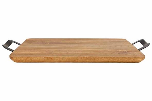 [00067588] RECHTHOEKIGE SERVEERPLANK 35X 25CM ACACIA - MET HANDVATTEN