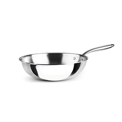 [00067709] LACOR TRICHEF STAINLESS STEEL WOK 28XH8.0CM FOR ALL HEAT SOURCES