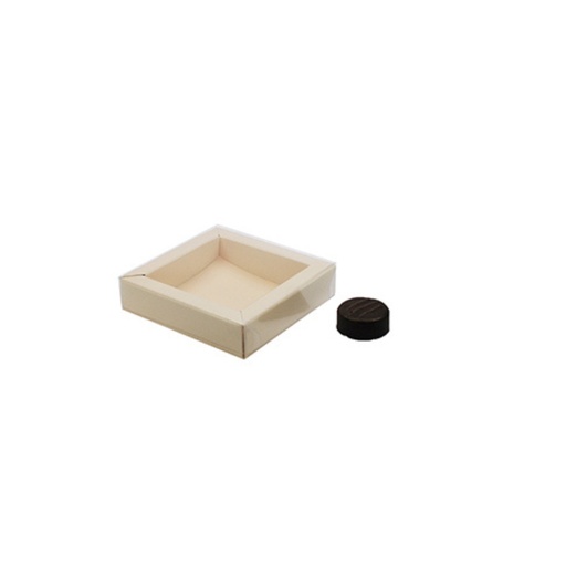 [00067751] BEIGE WINDOW BOX N°9 6.6X6.6XH1.9CM CARTON OF 24PCS