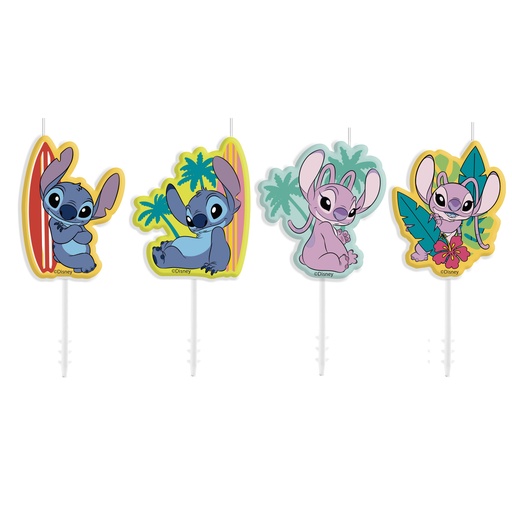 [00068013] BOUGIES ANNIVERSAIRE STITCH 4PCS 