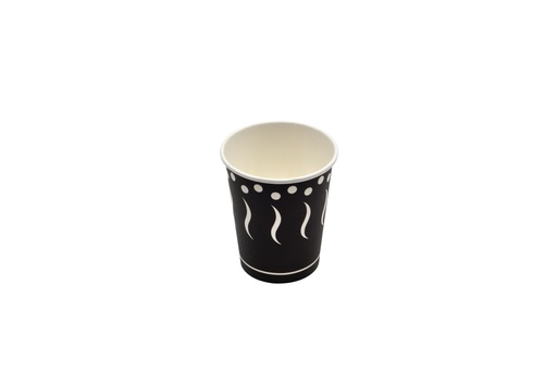 [00068067] GOBELET A CAFE CARTON NOIR 8oz 240ML PAQUET DE 50PCS