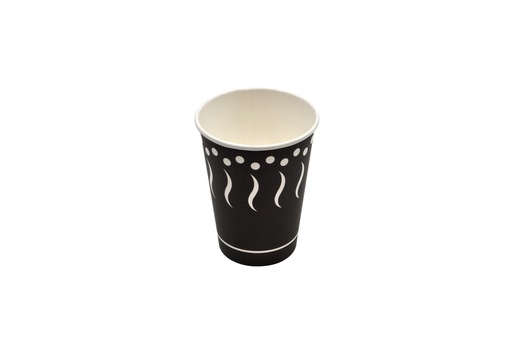 [00068068] GOBELET A CAFE CARTON NOIR 12oz 360ML PAQUET DE 50PCS