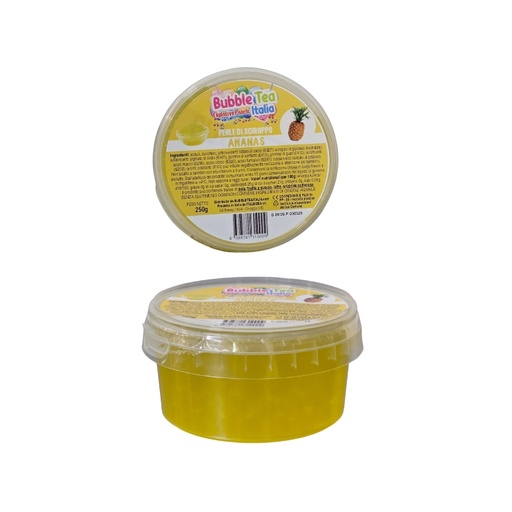 [00068133] BLACK COFFEE FRUIT PEARLS 250GR PINEAPPLE FLAVOUR P/BUBBLE TEA