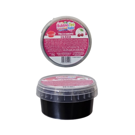 [00068134] BLACK COFFEE FRUIT PEARLS 250GR CHERRY FLAVOUR P/BUBBLE TEA