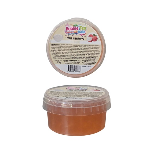 [00068136] BLACK COFFEE FRUIT PEARLS 250GR LYCHEE FLAVOUR P/BUBBLE TEA