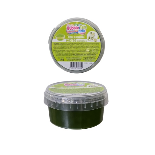[00068138] BLACK COFFEE FRUIT PEARLS 250GR MOJITO FLAVOUR P/BUBBLE TEA