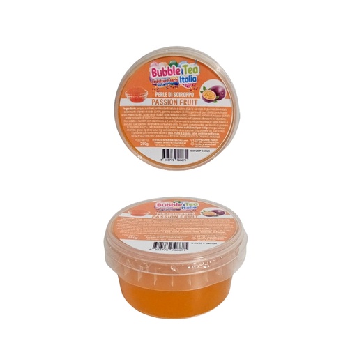 [00068139] BLACK COFFEE FRUIT PEARLS 250GR PASSION FRUIT FLAVOUR P/BUBBLE TEA