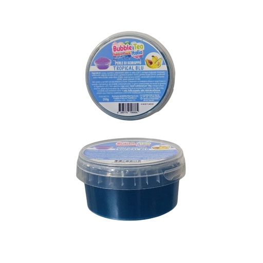 [00068140] BLACK COFFEE FRUIT PEARLS 250GR TROPICAL BLUE FLAVOUR P/BUBBLE TEA